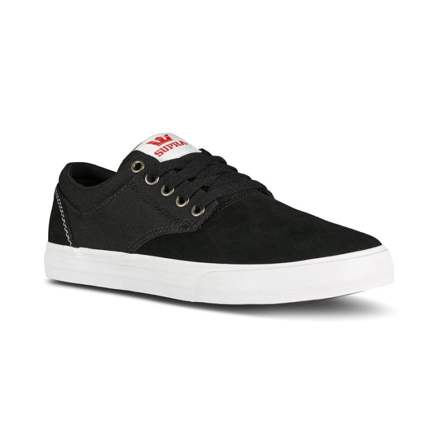 Supra Chino Skate Shoes Black/Red/White