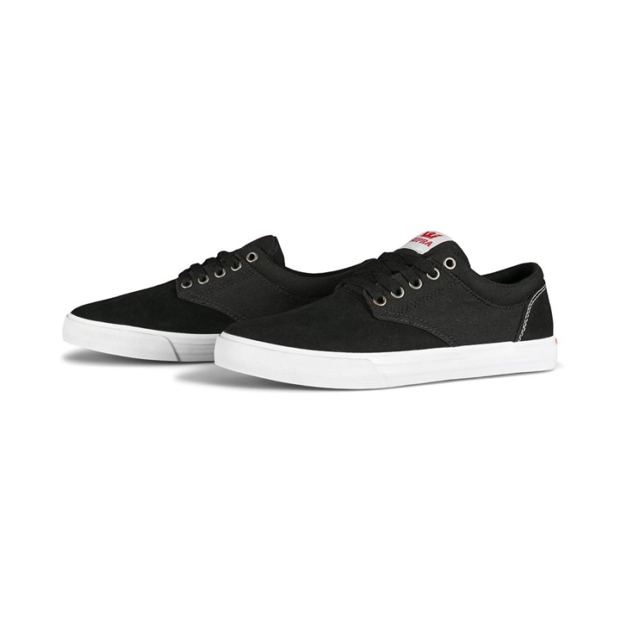 Supra Chino Skate Shoes Black/Red/White