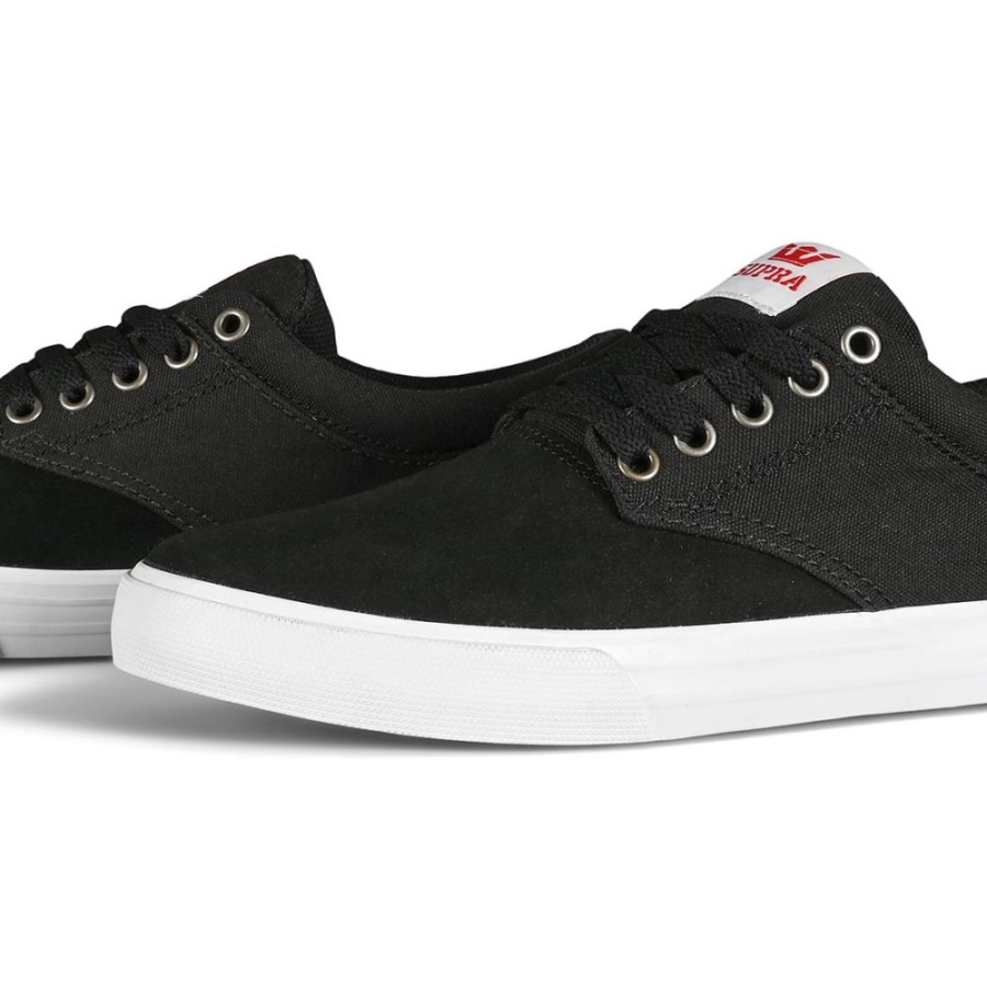 Supra Chino Skate Shoes Black/Red/White