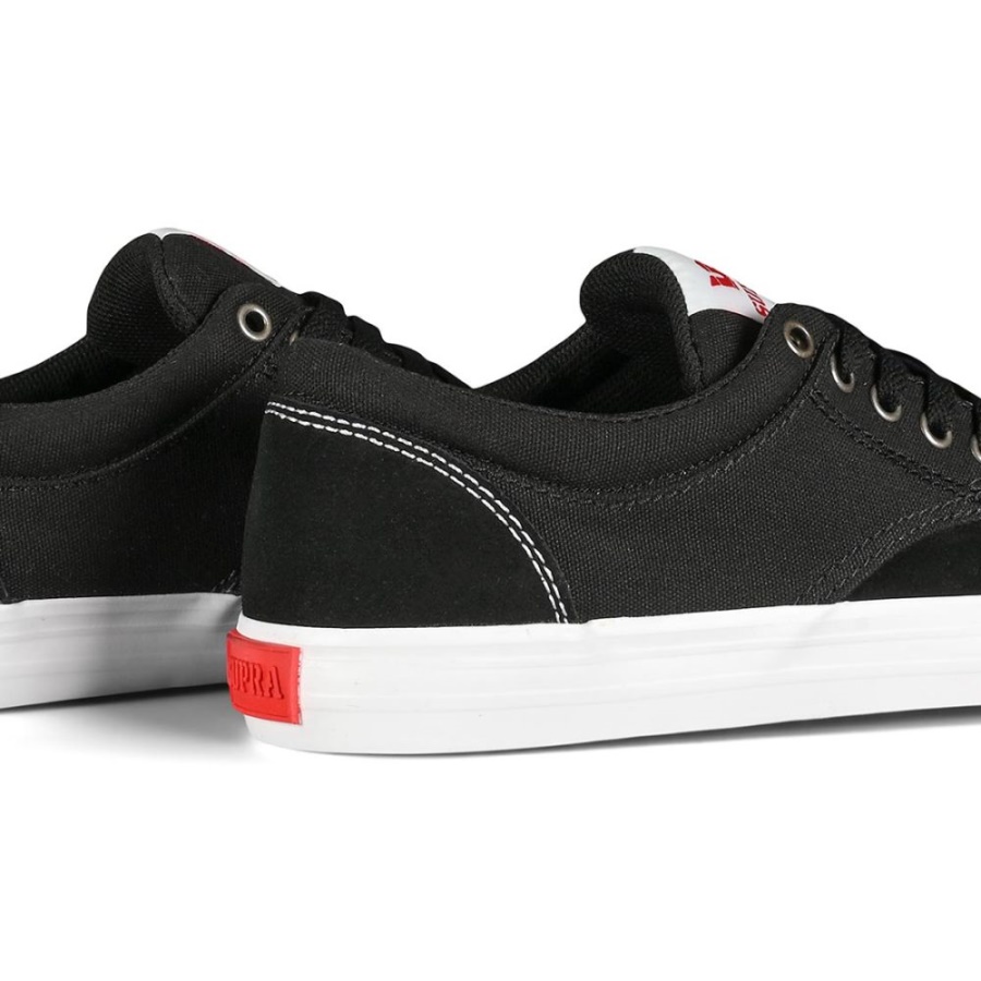 Supra Chino Skate Shoes Black/Red/White