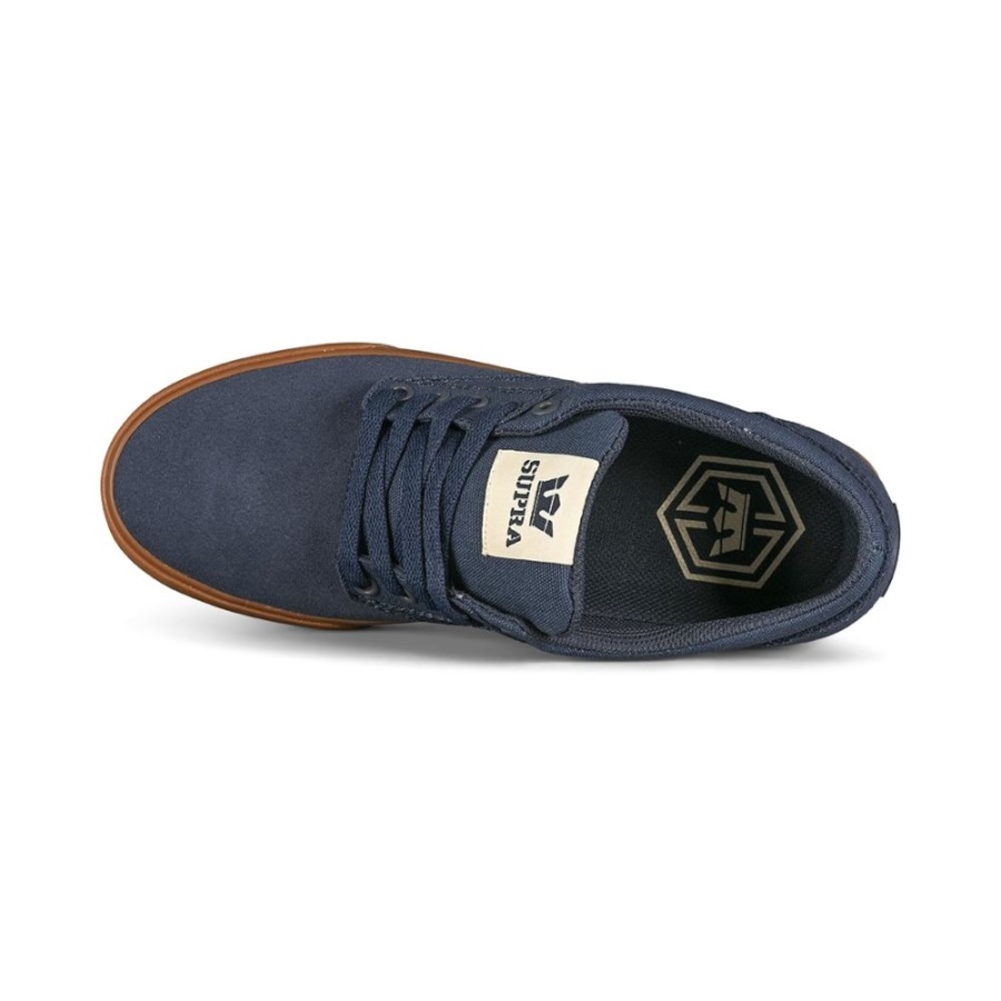 Supra Chino Skate Shoes Navy/Bone/Gum