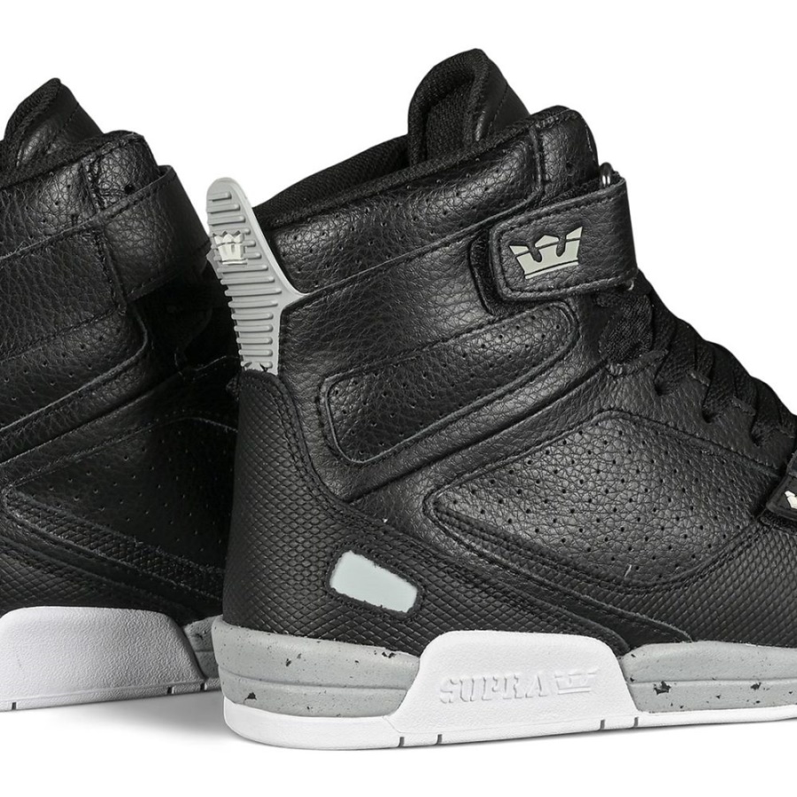 Supra Breaker High-Top Shoes Black/Light Grey/White
