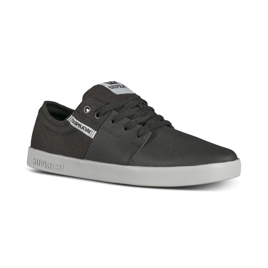 Supra Stacks Ii Skate Shoes Black Tuf/Light Grey