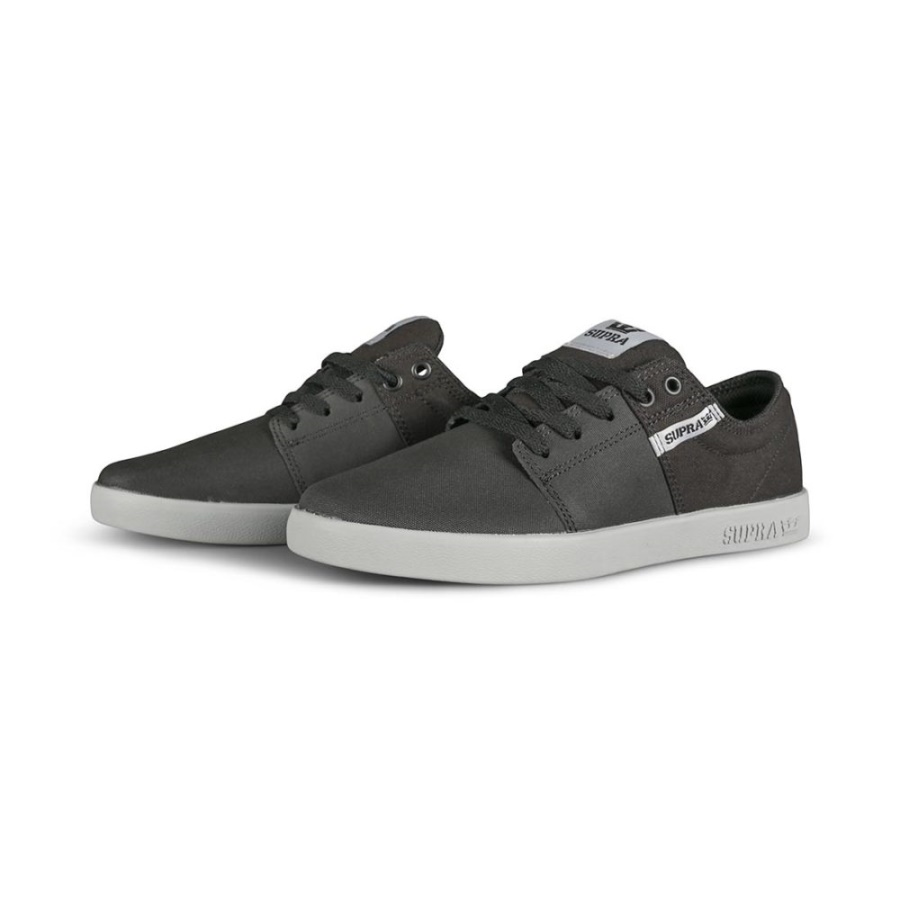 Supra Stacks Ii Skate Shoes Black Tuf/Light Grey