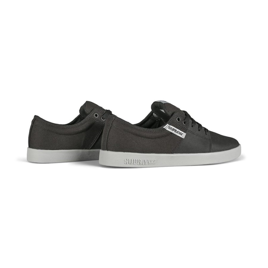 Supra Stacks Ii Skate Shoes Black Tuf/Light Grey