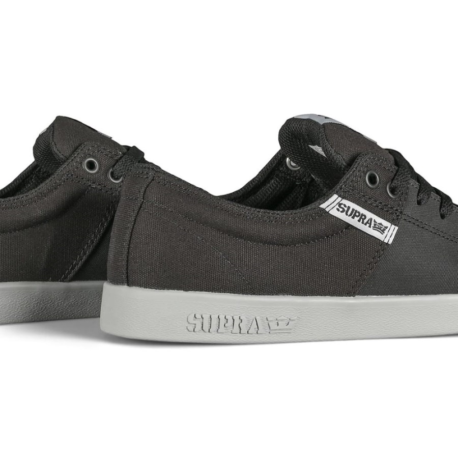 Supra Stacks Ii Skate Shoes Black Tuf/Light Grey