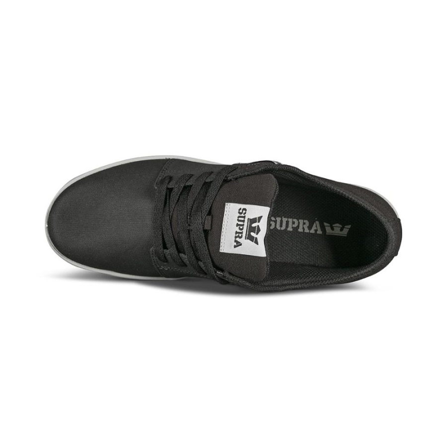 Supra Stacks Ii Skate Shoes Black Tuf/Light Grey