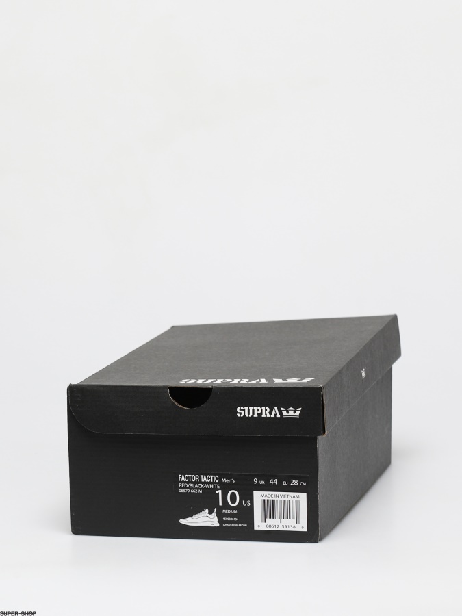 Supra Factor Tactic Shoes Red/Black White