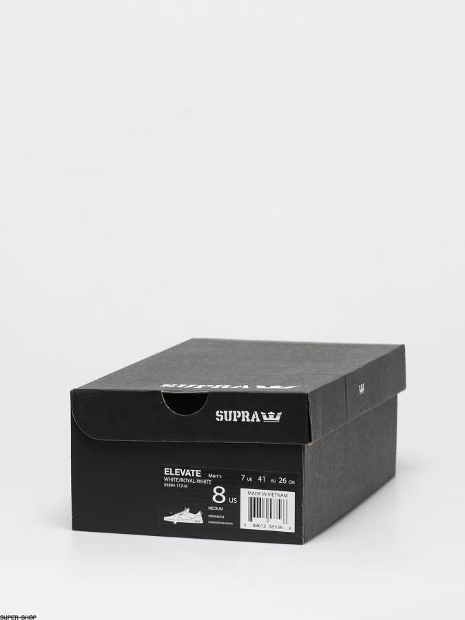 Supra Elevate Shoes White/Royal White