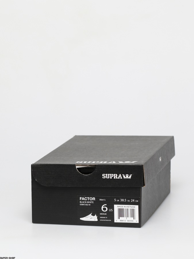 Supra Factor Shoes Black-White