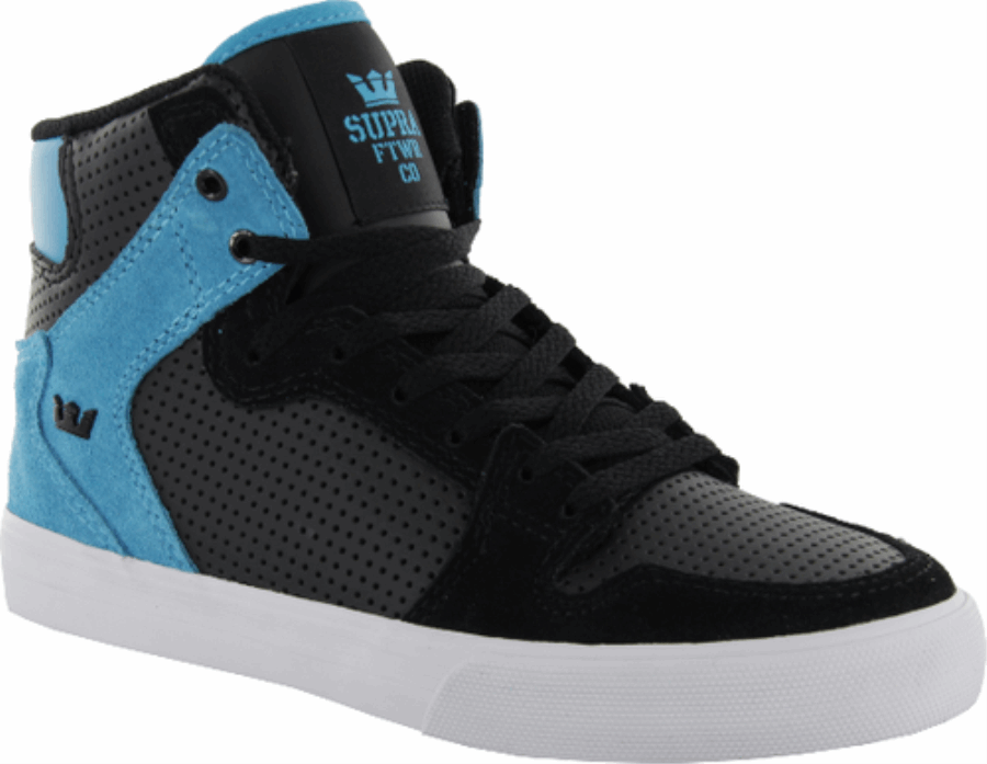 Supra Kids Vaider Black Tourquise High Tops