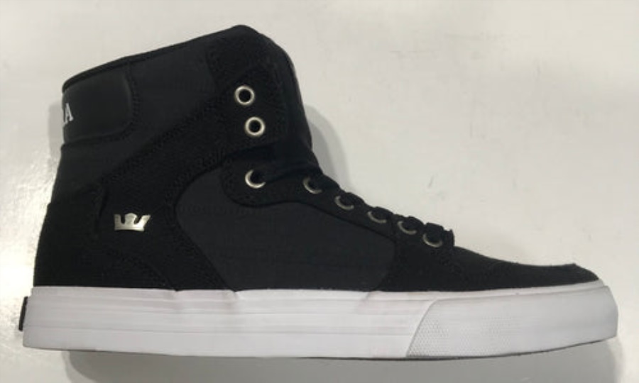 Supra Vaider Canvas Black White White