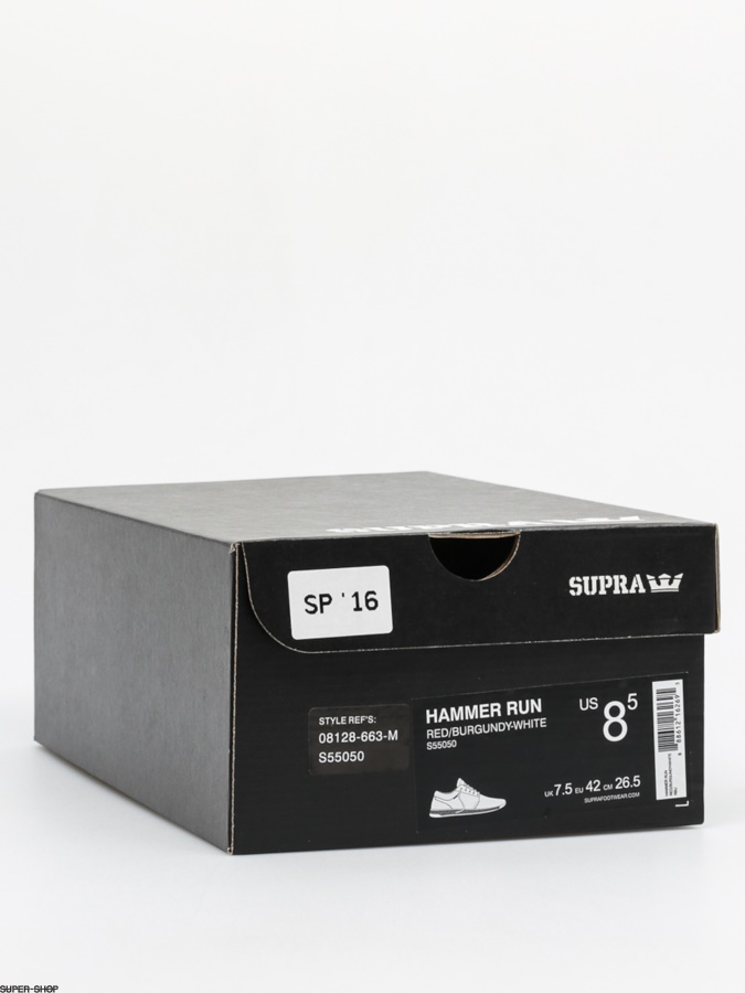 Supra Sneakers Hammer Run Red/Burgundy White